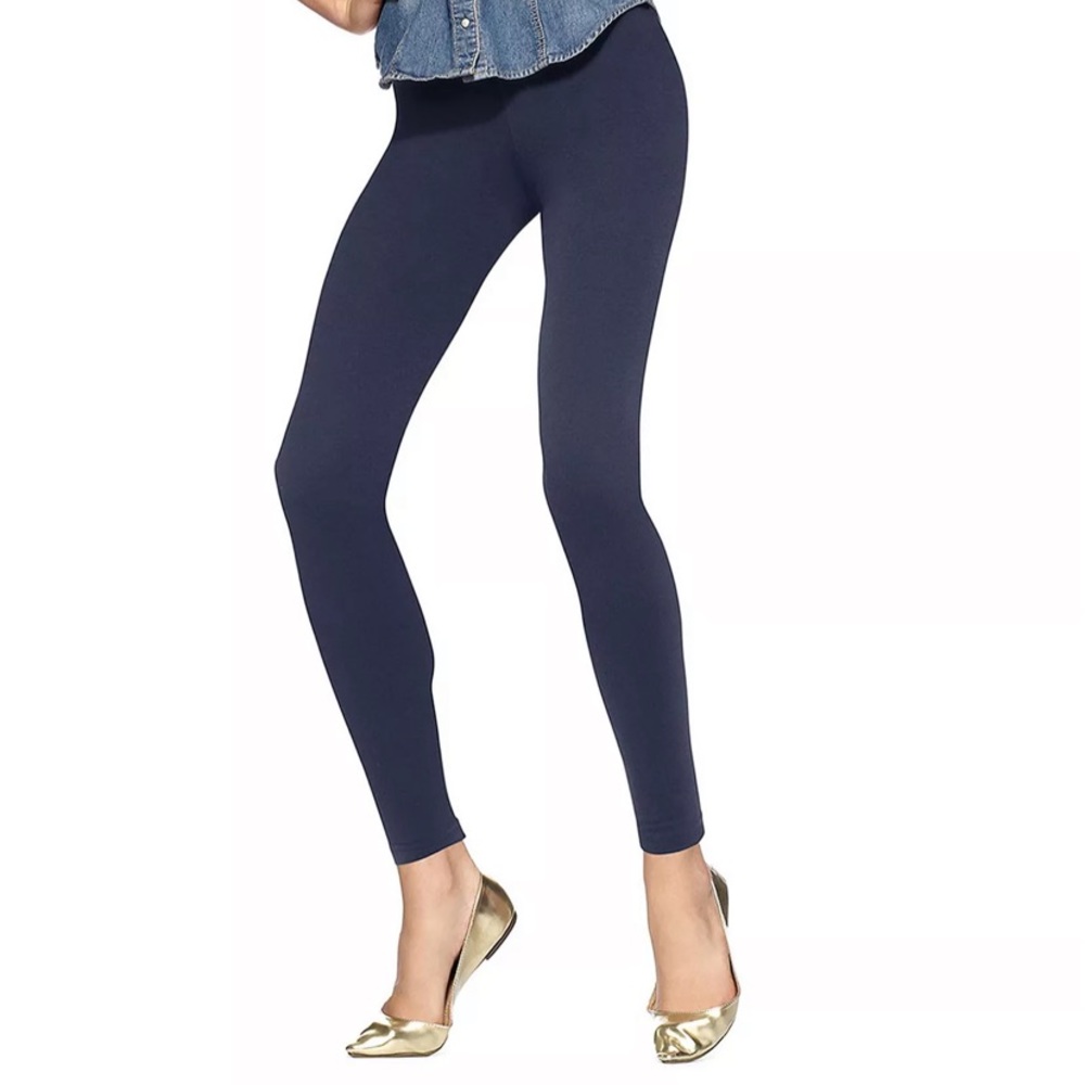 Hue Classic Cotton Legging - Small Navy